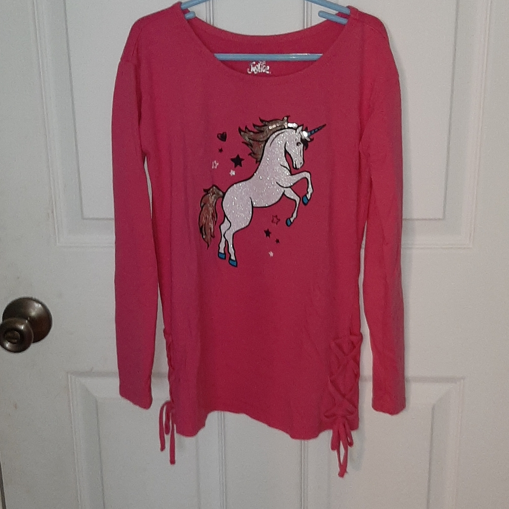 Girls Justice unicorn top